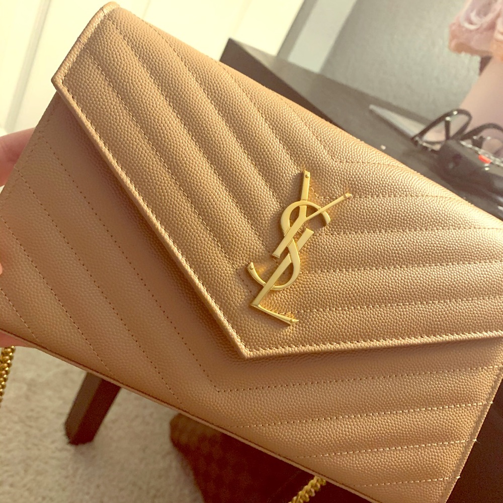 ❤️Saint Laurent monogram wallet on chain❤️